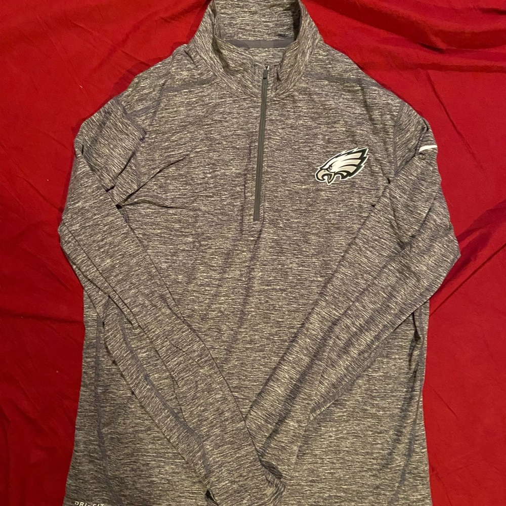 Men’s Philadelphia Eagles Nike Dri-Fit Long Sleeve Pullover Size Medium Gray
